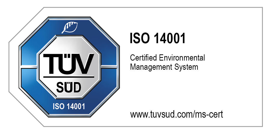 TÜV Zertifikat für die ISO 14001