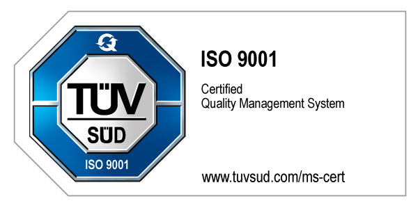 TÜV Zertifikat für die ISO 9001