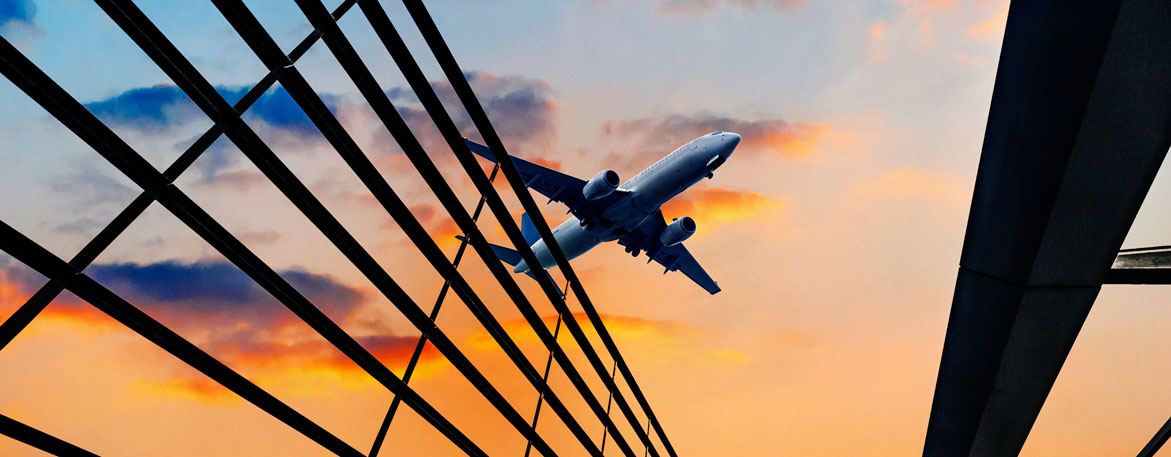 the scene of airport building